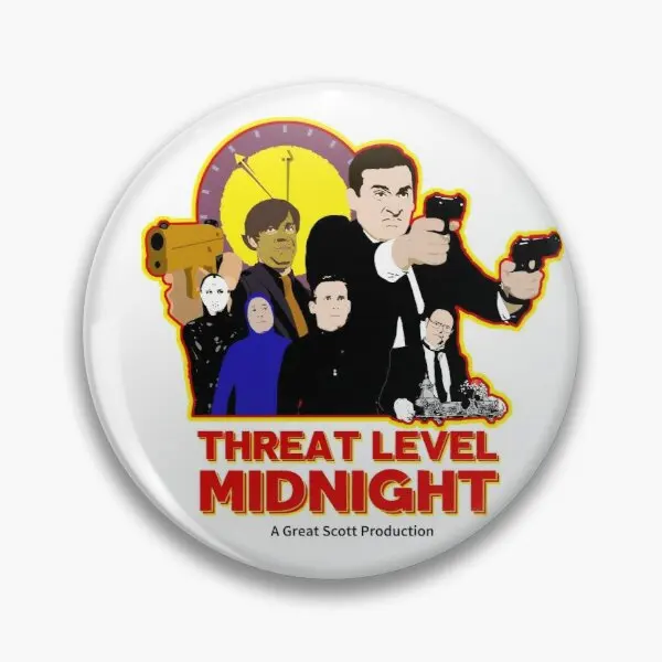 

Threat Level Midnight Customizable Soft Button Pin Decor Cartoon Cute Fashion Brooch Badge Lover Gift Clothes Funny Hat
