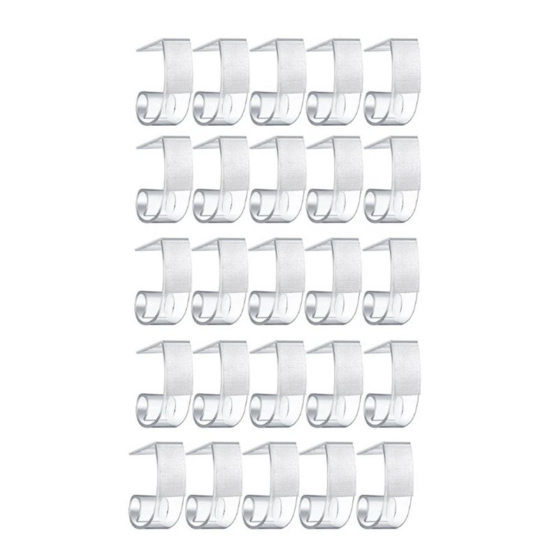 

25 Piece Table Skirting Clips Plastic Tablecloth Clips Transparent PVC For Meeting Party Indoor Outdoor Events