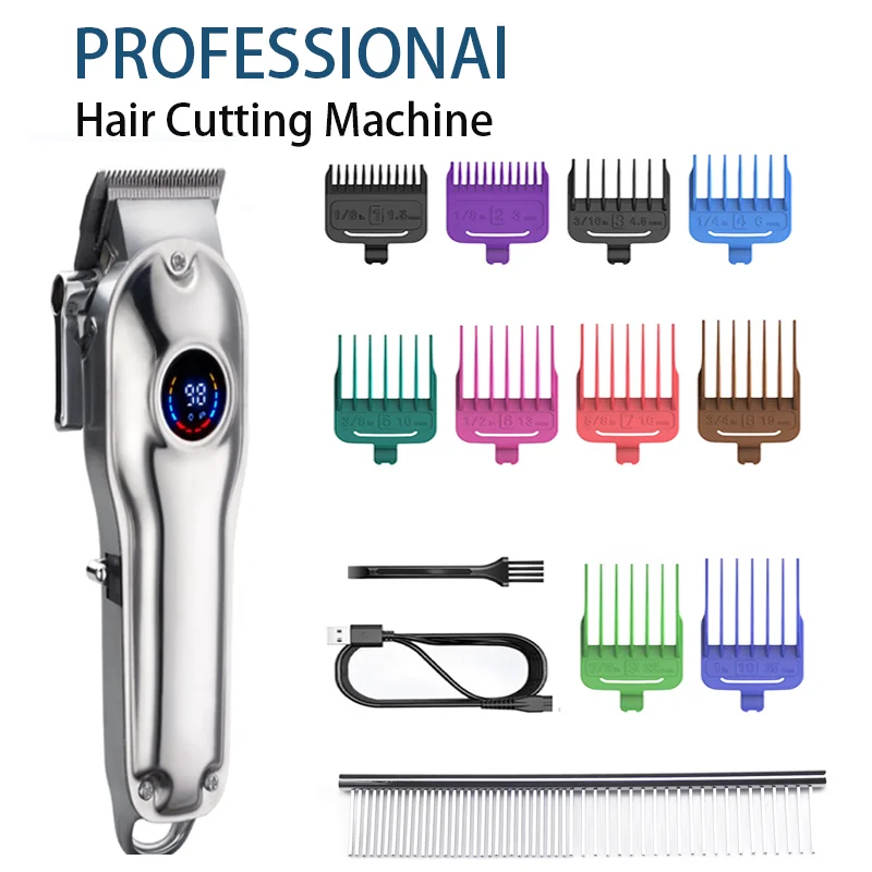 Машинка для стрижки волос аккумуляторная беспроводная мужчин