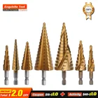 Ступенчатое сверло из быстрорежущей стали, конусное сверление, электрошлифовальные инструменты для металла, дерева, резак для сверления отверстий