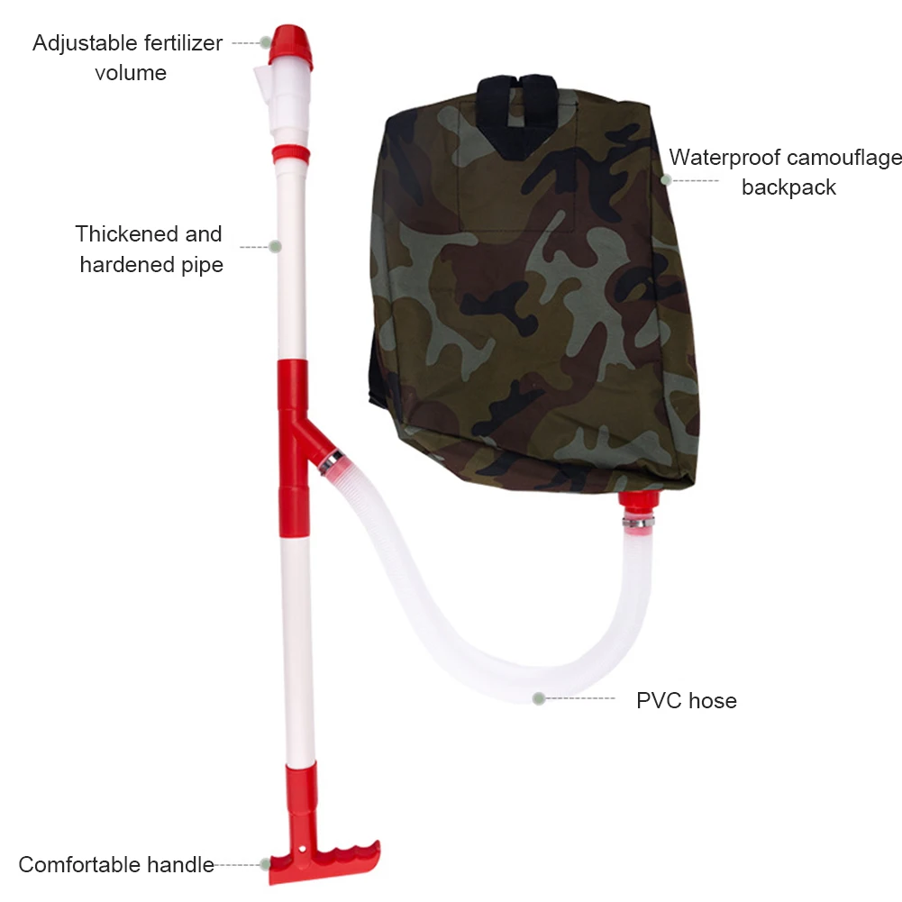 Инструмент для разбрасывания удобрений в одной трубке с сумкой экономия труда