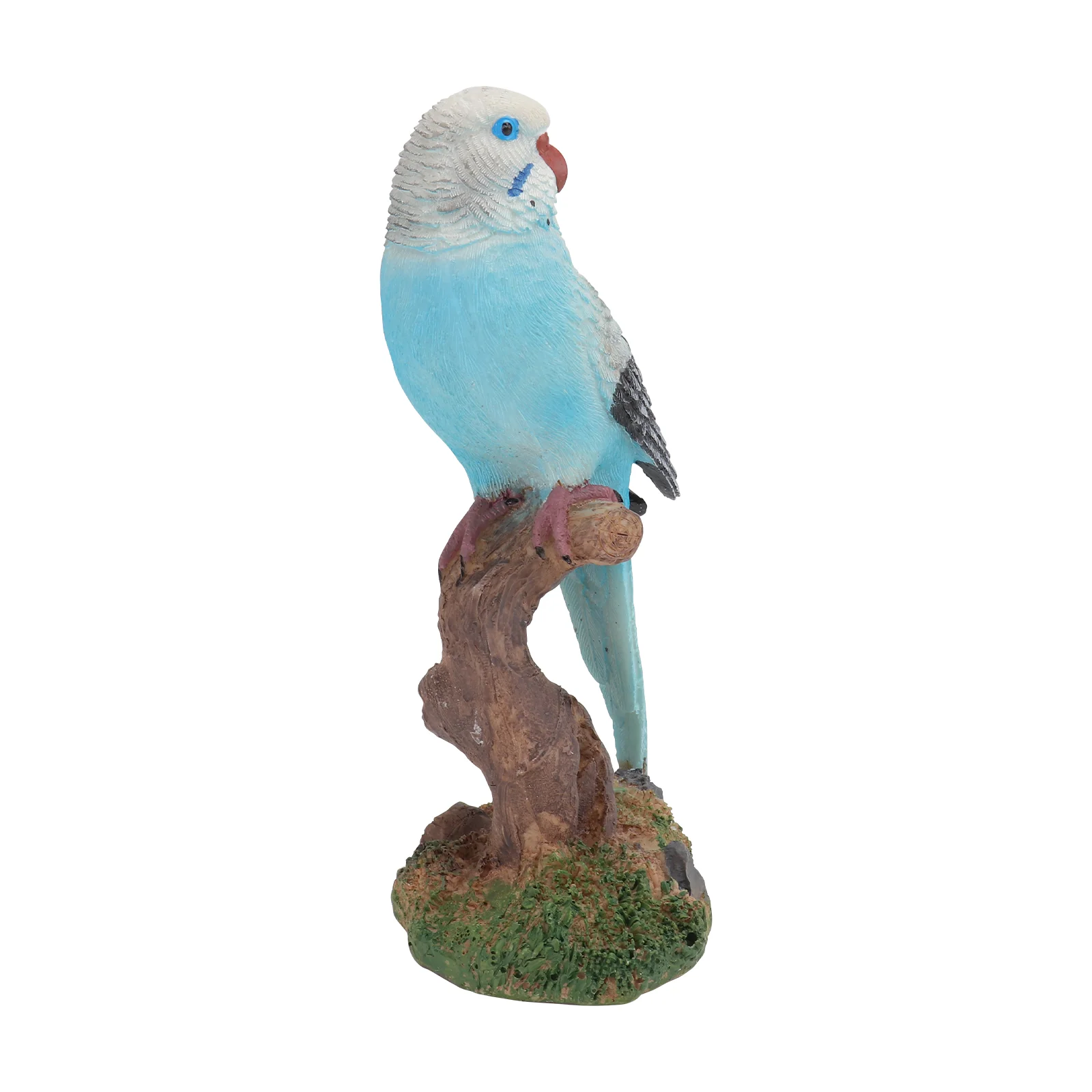 

1pc Bonsai Ornament Microlandscape Resin Adornment Parrot Car Decor (Blue)