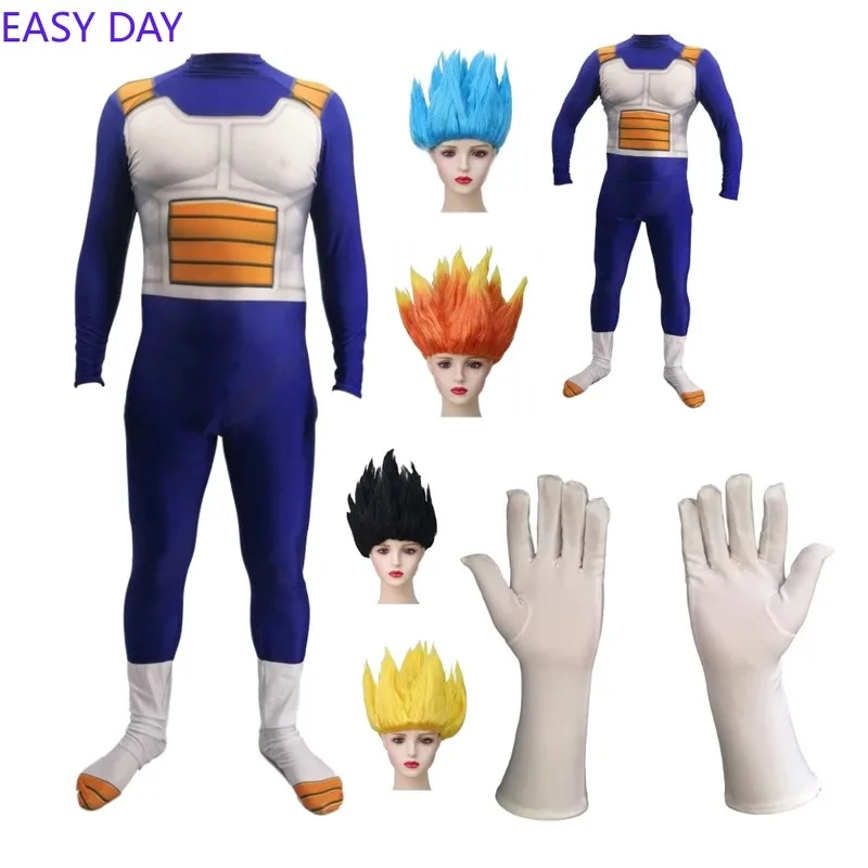 Фото Комбинезон Vegeta для детей и взрослых, костюм Super Saiyan GOKU для косплея Torankusu TRUNKS Vegeta-boy, праздничное платье на Хэллоуин, карнавал, подарок №1