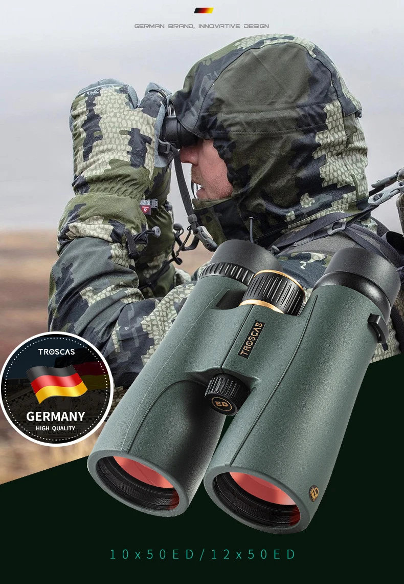 

2022 New 10X50ED/12X50ED Nitrogen-filled Waterproof High-Definition High-power Binoculars BAK4 and SMC Telescope