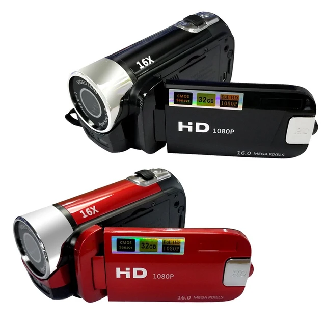 Digital Camcorder 1080P Full HD 16MP DV Camcorder Digital Vlog Cam Video Camera 270 Degree Rotation Screen 16X Night Shoot Zoom 2