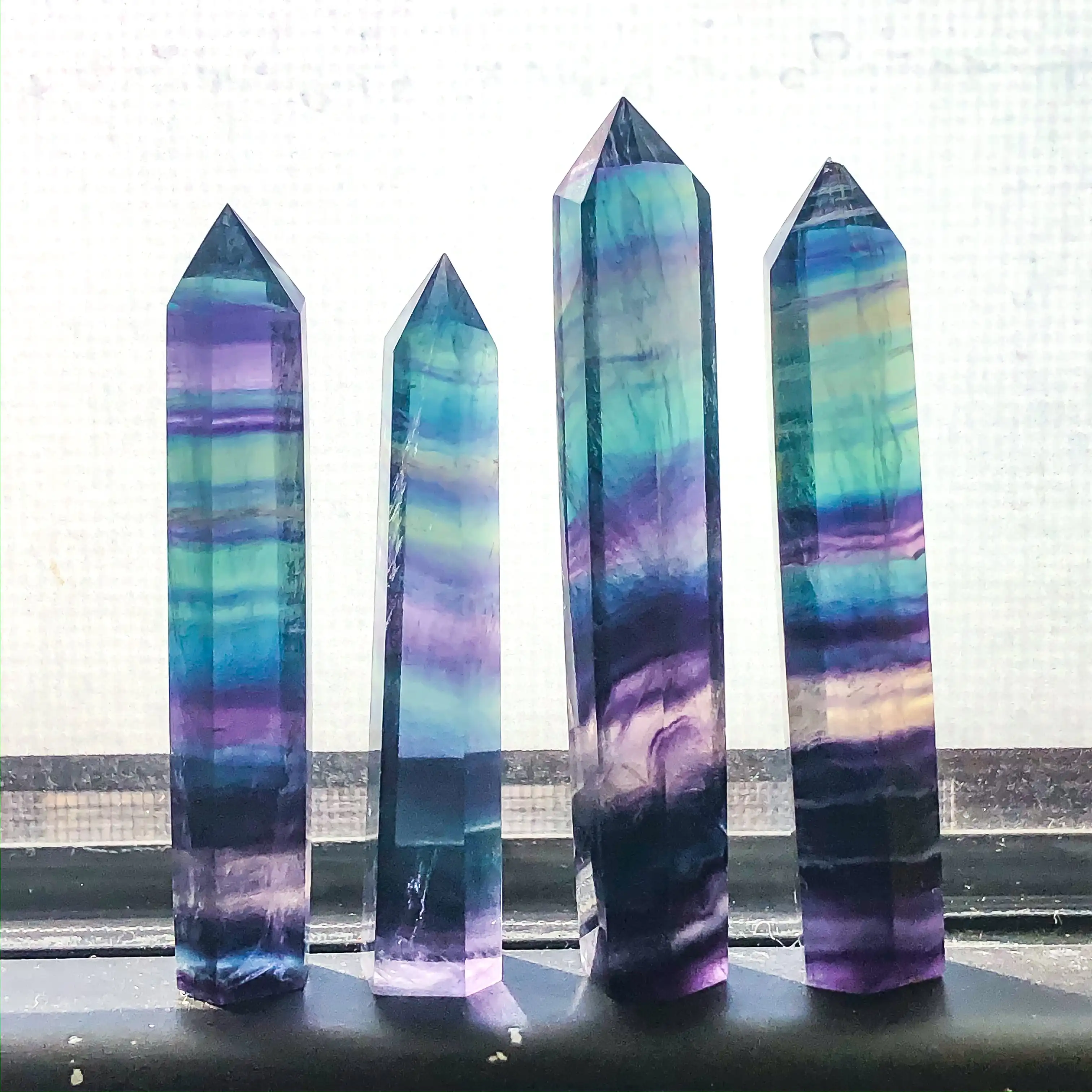 Природная Радуга звезда башня 4-15 см исцеление медитация каменные кристаллы