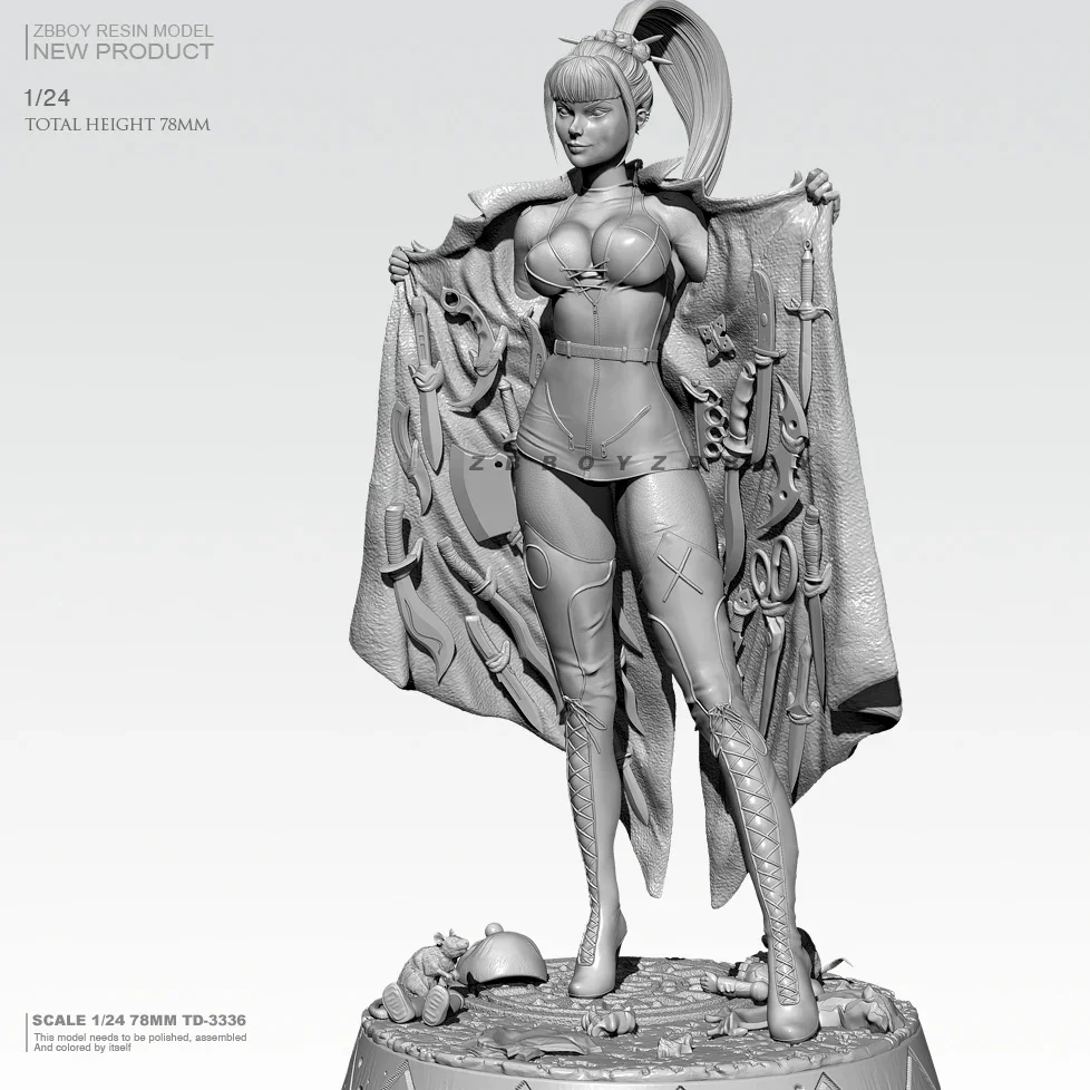 1/24 набор моделей из смолы красивая бесцветная и самособранная фотография