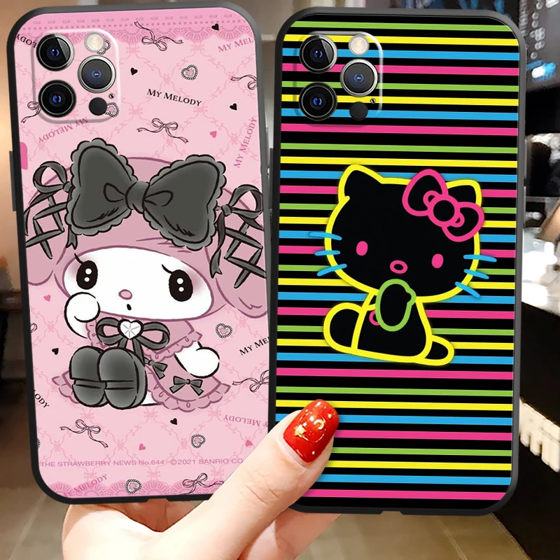 

Hello Kitty Cute 2023 Phone Cases For iPhone 11 12 Pro MAX 6S 7 8 Plus XS MAX 12 13 Mini X XR SE 2020 Soft TPU Back Cover Coque