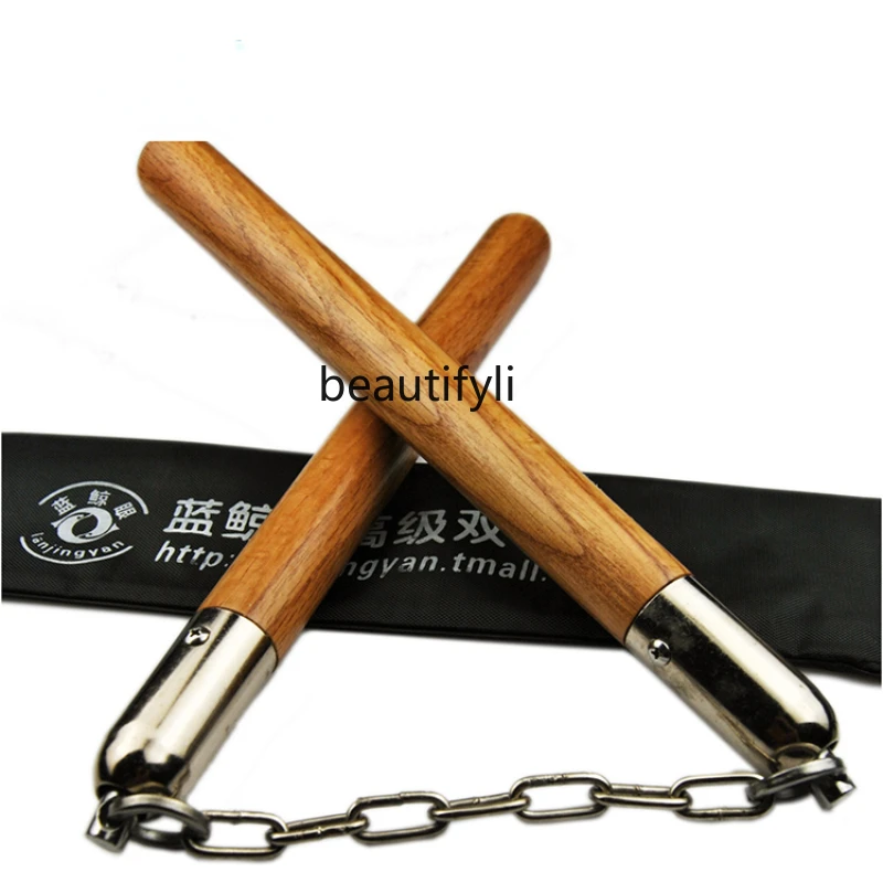 

yj Wooden Nunchucks Nunchaku Two-Section Stick Two-Section Stick Two-Section Stick Combat Stick