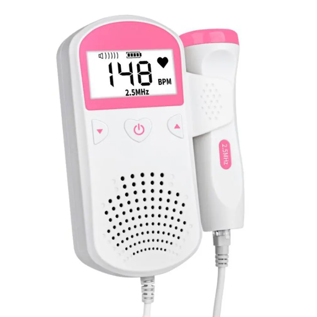 

Doppler Fetal Heart Rate Monitor Lcd Display No Radiation Pregancy Baby & Fetal Sound HR Detector 1 Set