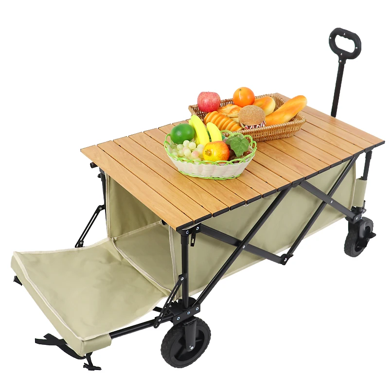 

Feistel Outdoor Camping Garden Multipurpose Wagon Collapsible Foldable Utility Beach Trolley Cart