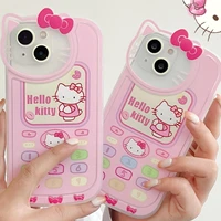 sanrio phone hello kitty band bracelet phone case for iphone 13 12 11 pro max xr xs max x full body cover shells