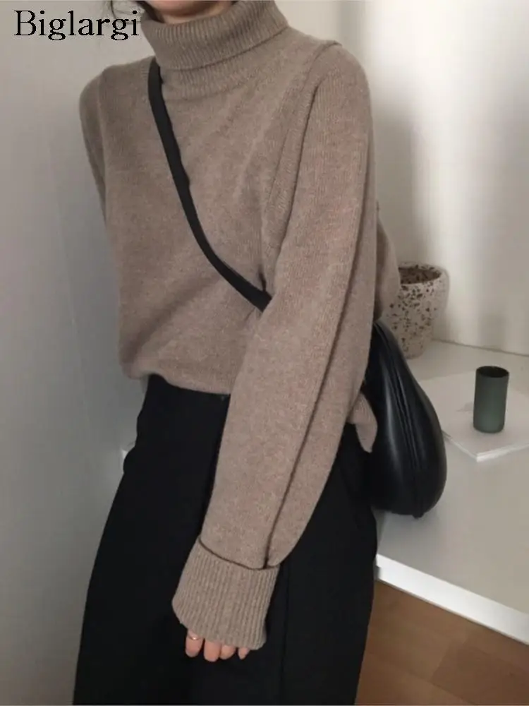 

Knitted Autumn Winter Turtleneck Pullover Sweater Women Casual Modis Long Sleeve Ladies Sweaters Korean Style Woman Sweater 2023