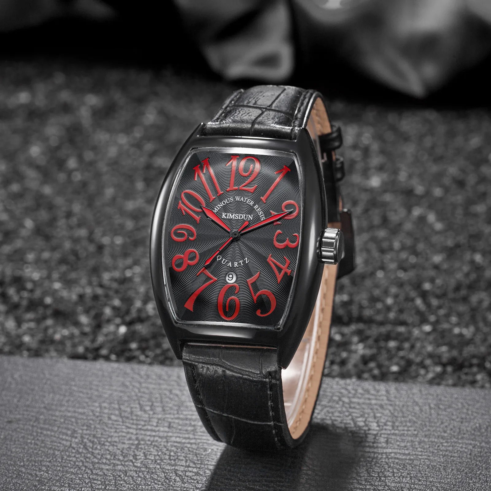 

Часы мужские наручные Tonneau, роскошные брендовые Кварцевые Светящиеся спортивные водонепроницаемые в деловом стиле с календарем