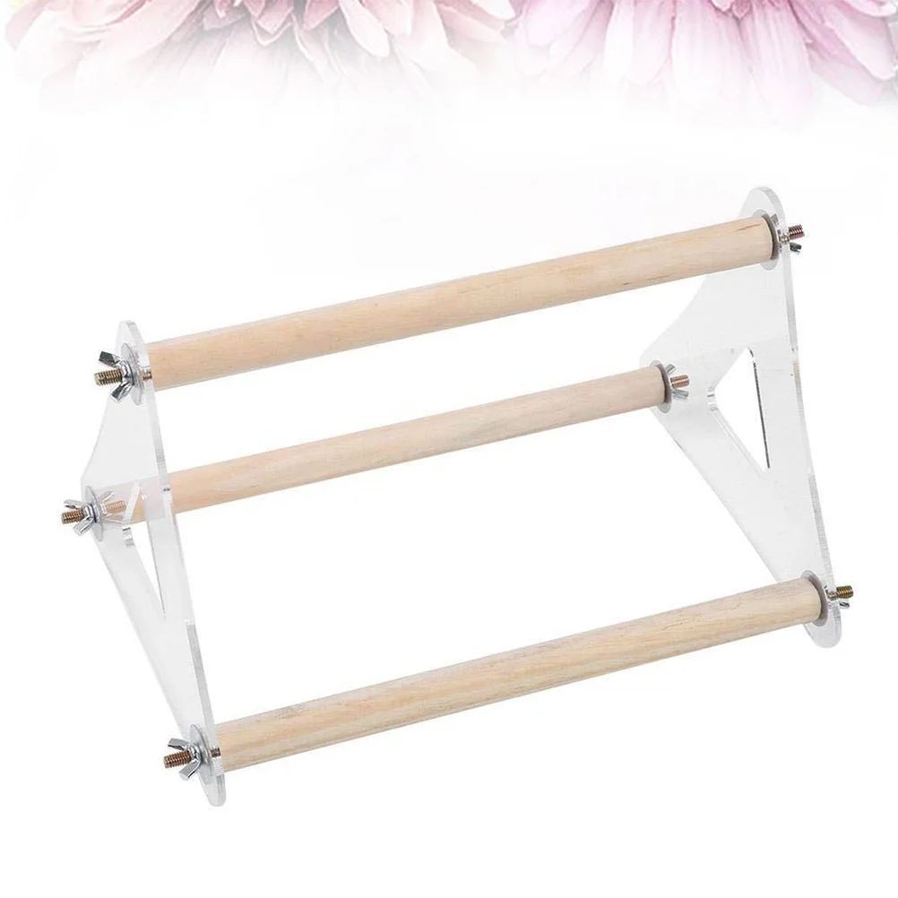 

1pc Pet Toy Wood Triangular Creative Pet Supplies Training Stand Ladder Activity Toy Climbing Toy for Bird