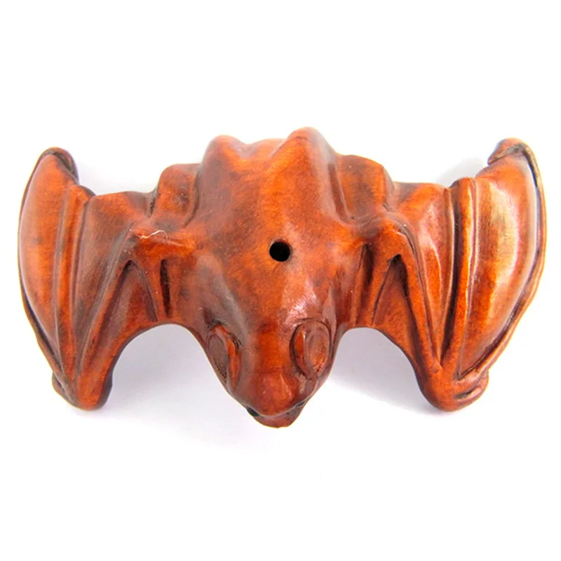 

Q4027 - 2 "резная вручную японская бокс-Вуд Netsuke - Pretty Bat