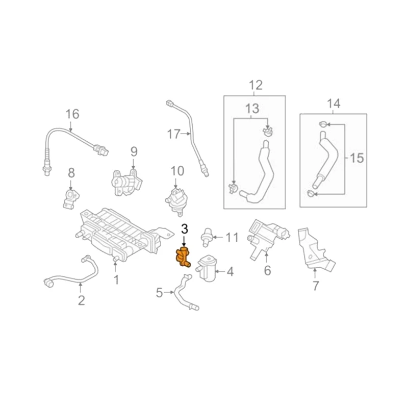 1 шт. 31430-F3500 31430F3500 вейп Канистра клапан очистки черные автомобильные аксессуары