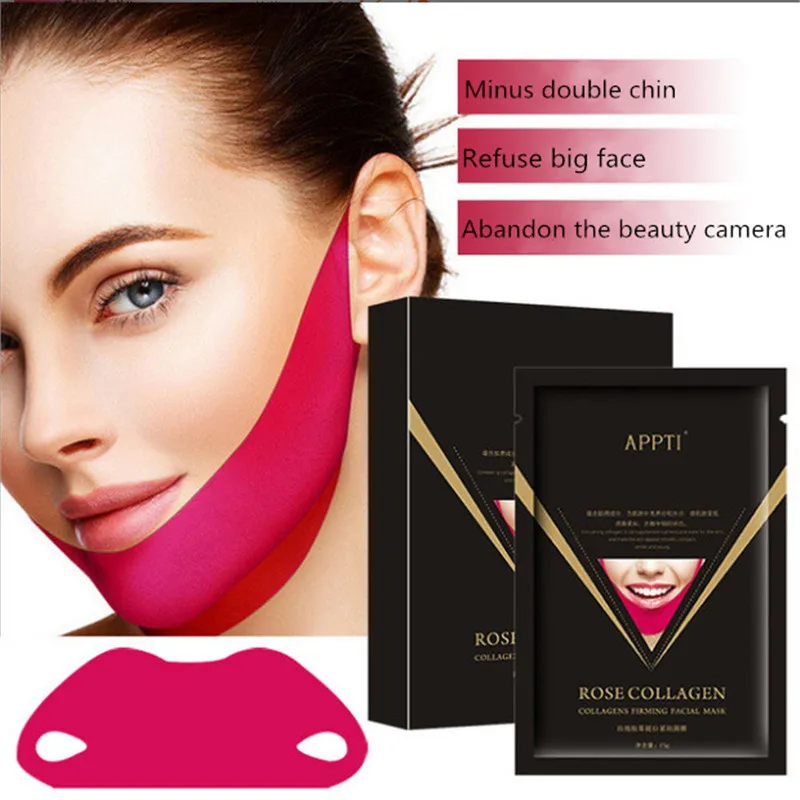 

1/3/5pcs V Face Firming Slim Chin Lift Makeup Women Double Ear Type Slimming Bandage V-shaped Double Chin Skin Beauty Mask