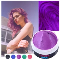 gouallty temporary 80g hair color wax 5 shades pink blue purple green black modeling pomade styling products for men and women