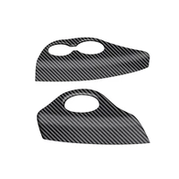 New-Carbon Fiber Car Rear Drain Water Cup Frame Cover Trim For Toyota Sienna 2021 Interior Decoration