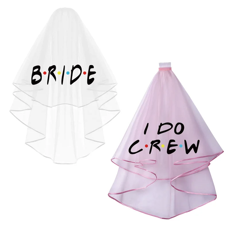 

friends themed Bachelorette hen party Bridal Shower bride to be veil Wedding decoration bridesmaid proposal gift photo props