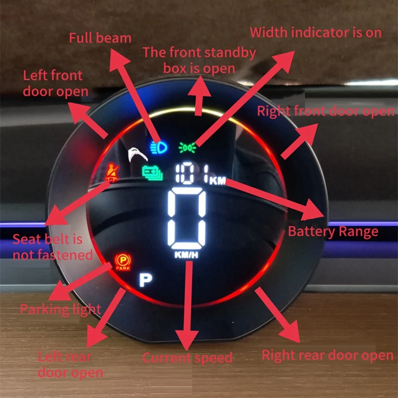 Для Tesla Model 3 Y Автомобильный многофункциональный руль HUD Проекционный дисплей HD