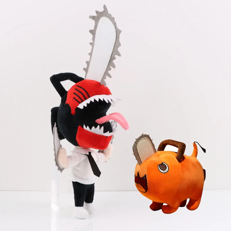 Kawaii Chainsaw Man Pochita Denji Plush Toys Cosplay Standing Orange Dog Stuffed Doll Japanese Anime Plushies Toys Kids Gifts