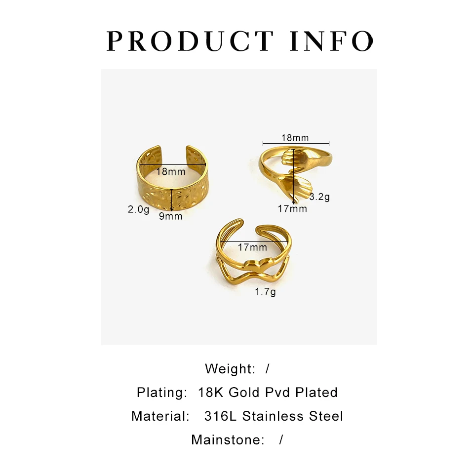 GHIDBK модные кольца из нержавеющей стали романтическая любовь резное кованое