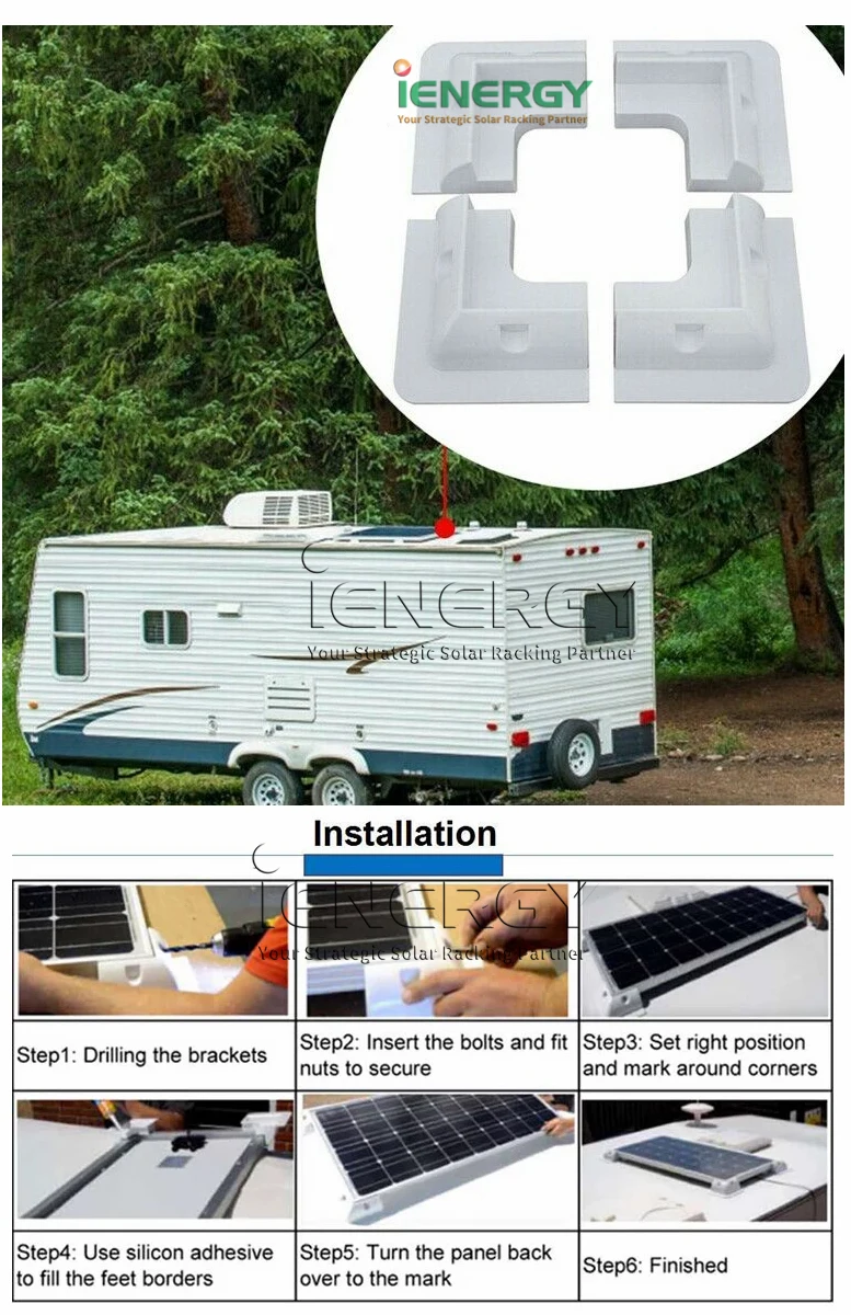 Крепежный кронштейн для солнечных панелей крепежная опора домов на колесах 4 шт.