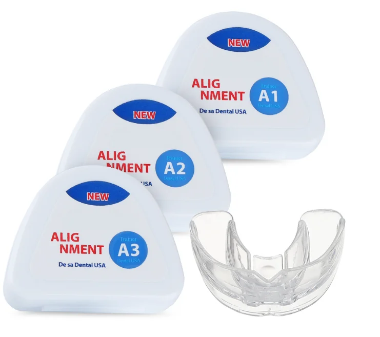 

Orthodontic tooth alignment training device suitable for children