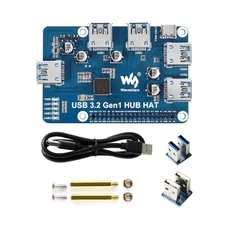 4-портовый концентратор USB 3.2 Gen1 для 4B/3B+/3B/2B/B+ Прямая поставка