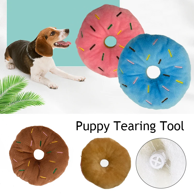 

New Doughnut Toy Voice Toys Plush Toys Pet Supplies Pet Toys Tooth Guard Bite Resistant Wear-resistant Funny Puppy Toy Cute Soft