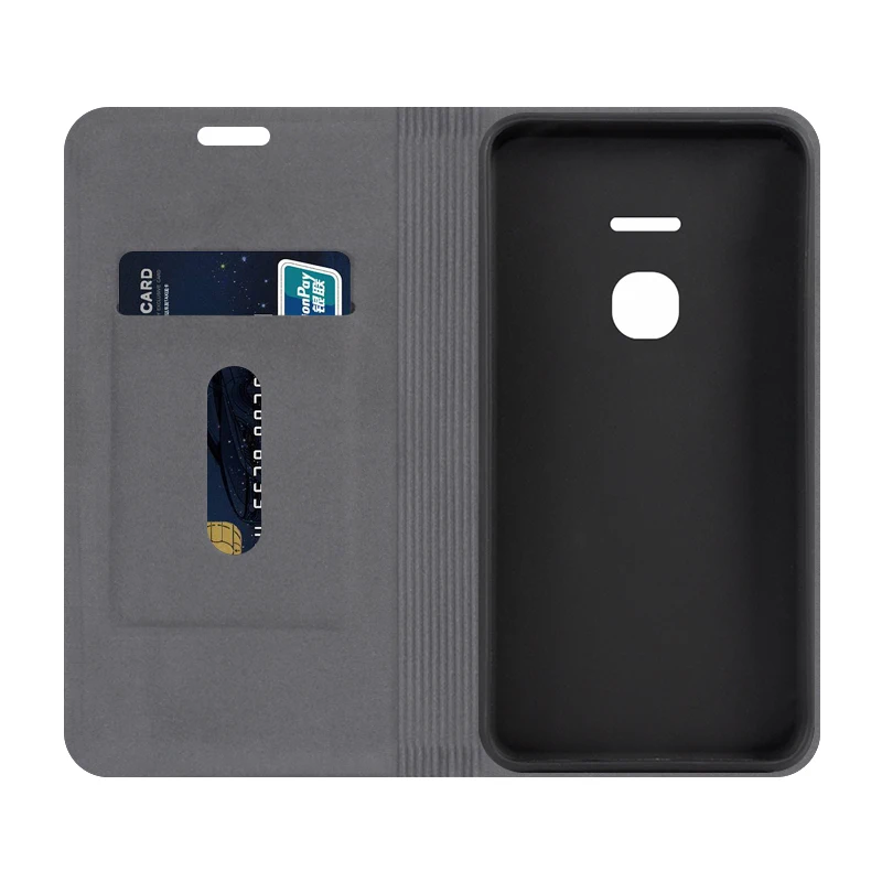 Чехол-книжка из искусственной кожи с текстурой древесины для Nokia 8210 4G деловой