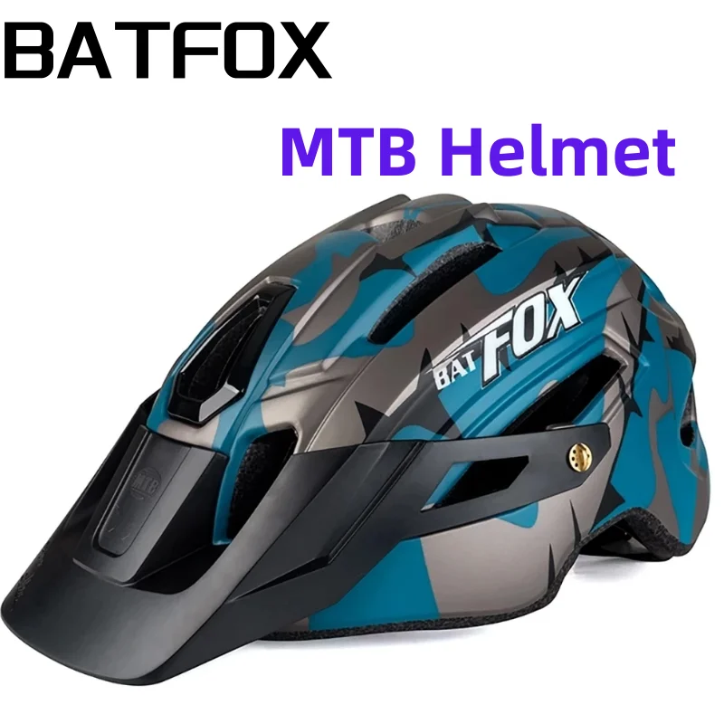 Batfox-Casco de camuflaje para Bicicleta de montaña, accesorio para Ciclismo de montaña