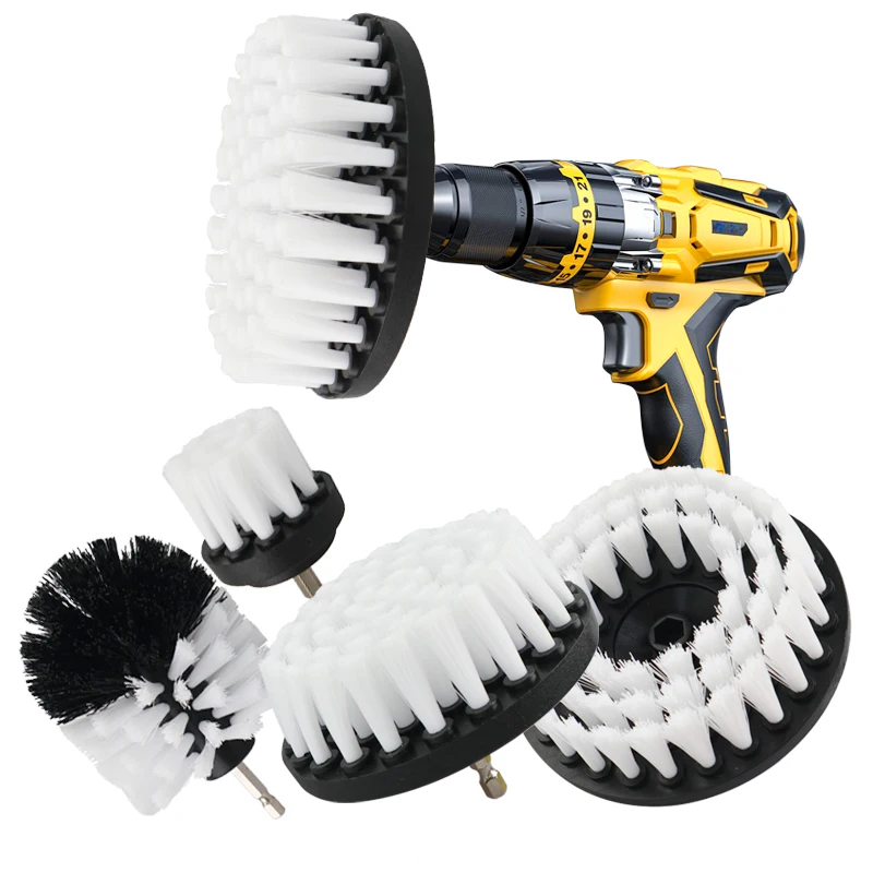 2/3.5/4/5'' Brush Attachment Set Power Scrubber Brush Car Po