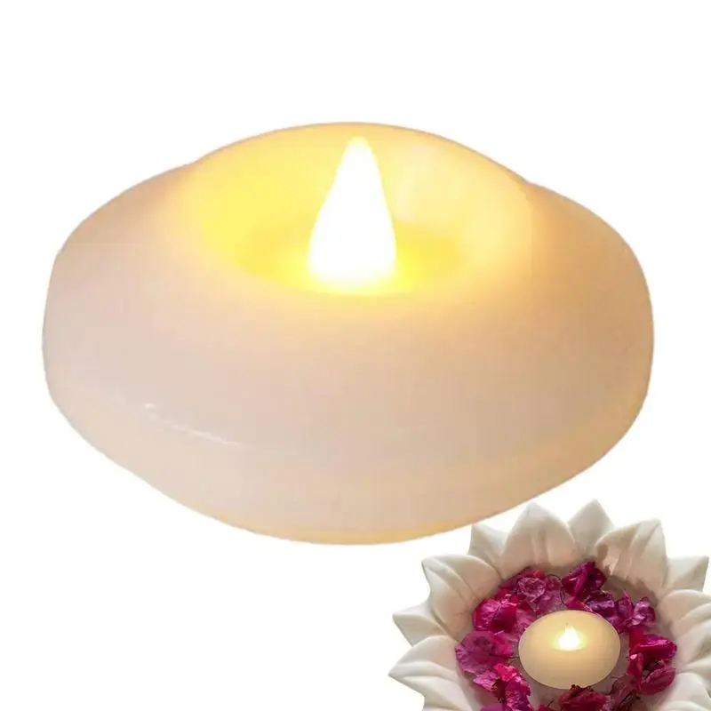 

1pcs Floating Tealights Candles Waterproof Flameless Flickering Tealights Warm Led Candles For Party Wedding SPA Bathtub Decor