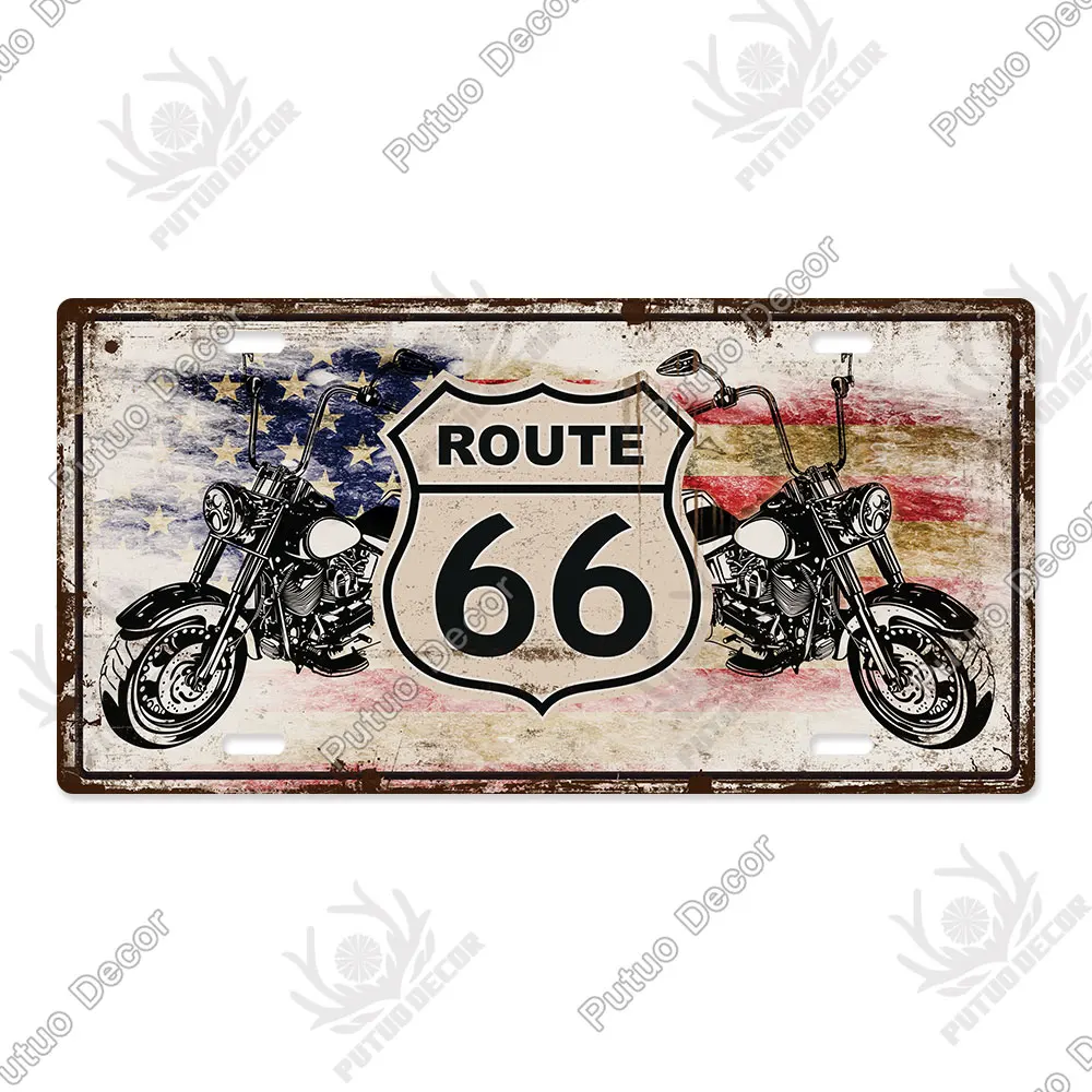

Металлическая табличка Putuo Decor Route 66