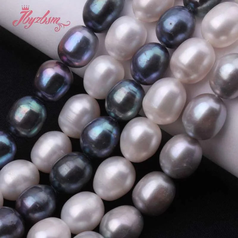 10-11 5 мм Овальный культивированный пресноводный жемчуг бусины из натурального