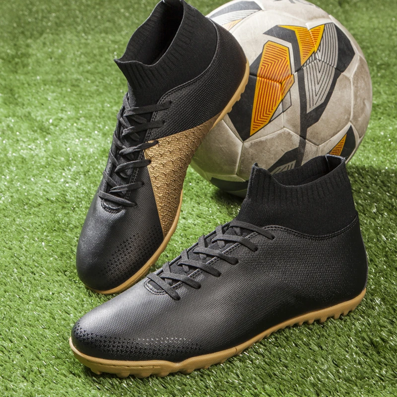 DR.EAGLE High Ankle Breathable Men's Original Soccer Shoes Outdoor Professional Training Football Boots Light Zapatos De Soccer