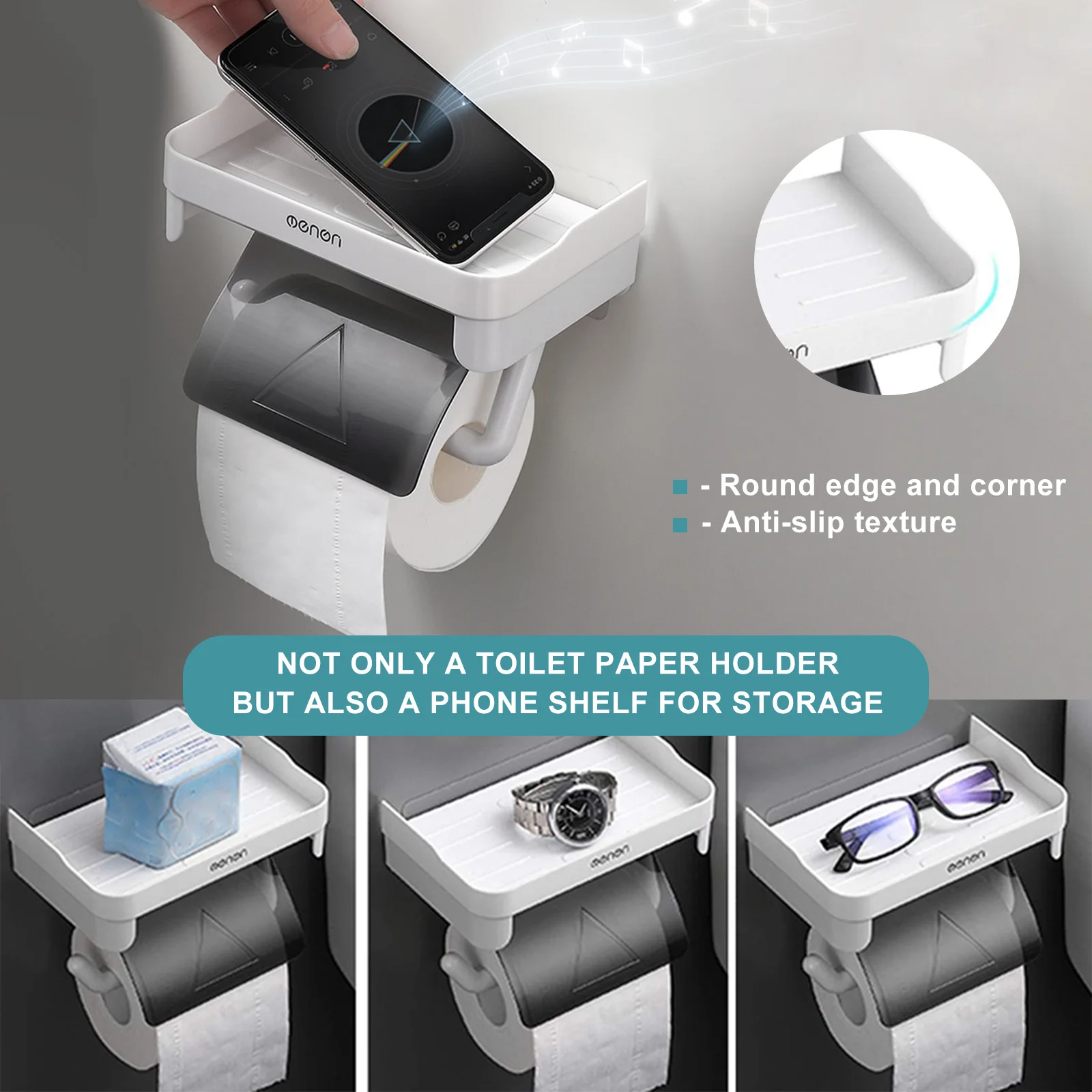 

Wall Mount Toilet Paper Holder Bathroom Tissue Accessories Bathroom Tissue Accessories Rack Holders Self Adhesive Wall Mount