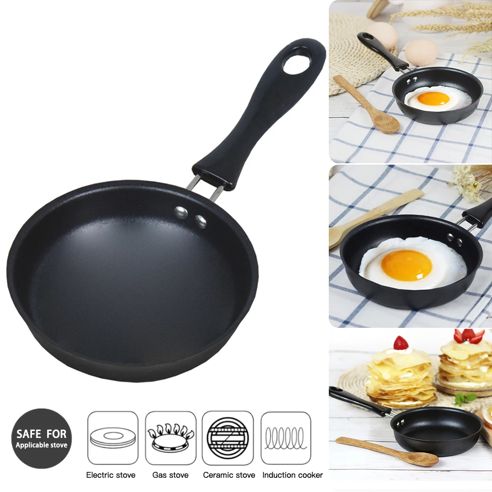 

12cm Mini Frying Pan Poached Protable Egg Household Small Kitchen Cooker Cookware Portable Pot Frying Pan Home Kitchen Supplies