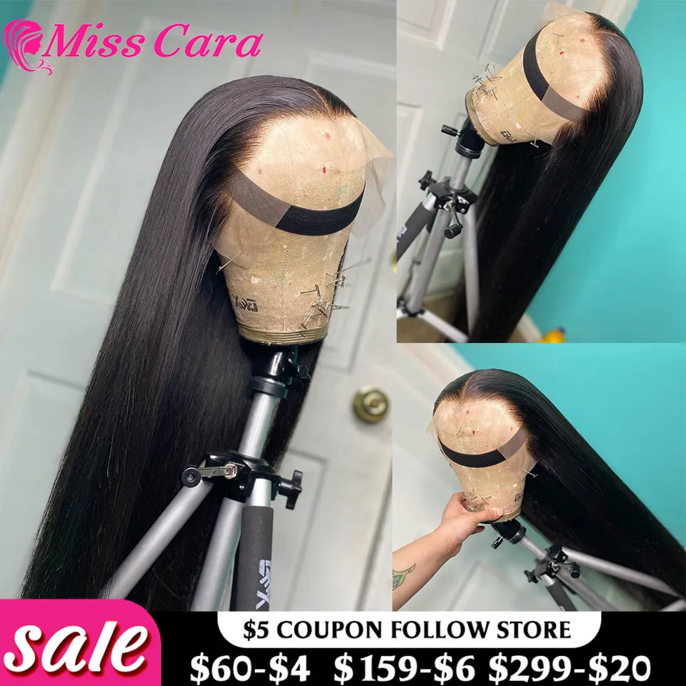 Miss Cara Straight Lace Front Human Hair Wigs For Women 13X4 HD Lace Frontal Wig 4X4 Long Malaysian Straight Lace Closure Wig