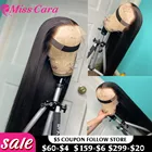 Прямые парики из человеческих волос на сетке спереди Miss Cara для женщин, 13X4 HD, парик на сетке спереди, длинный парик 4x4, парик из Малайзии на прямой сетке