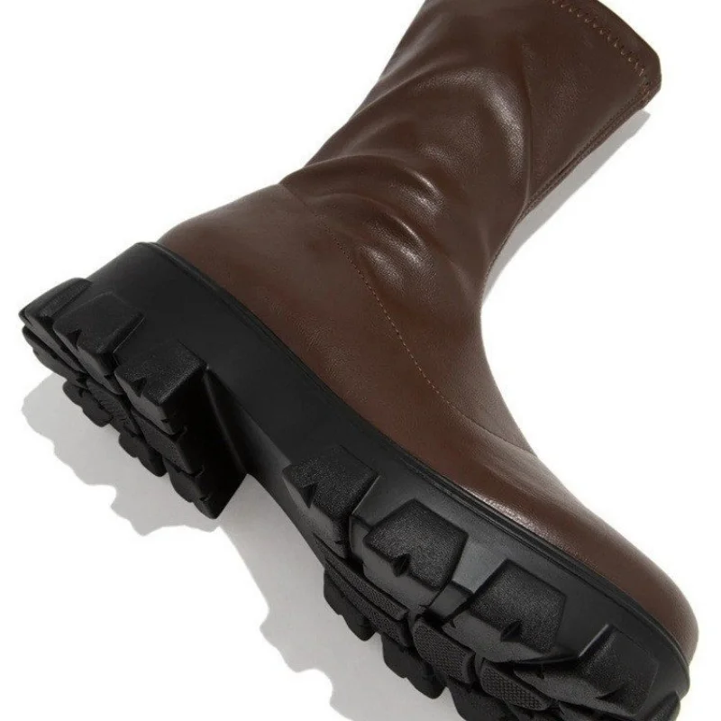 Women's Boots Autumn and Winter Boots Fashion Side Zipper Shoes Women's 2023 Thick Soled Boots Women's