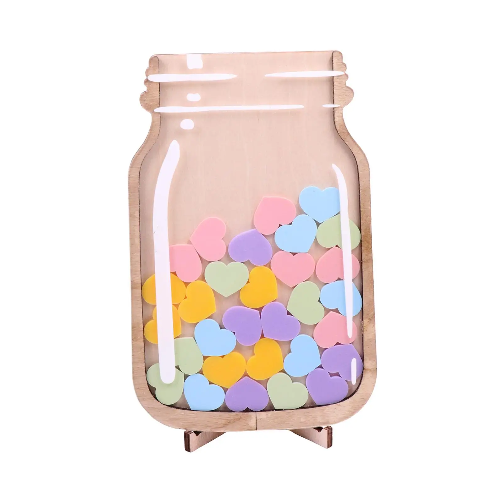 

Reward Jar with Heart Routine Training Wood Boys Girls Potty Train Tool Positive Behavior Jar Decor Incentive Jar Reward Chart