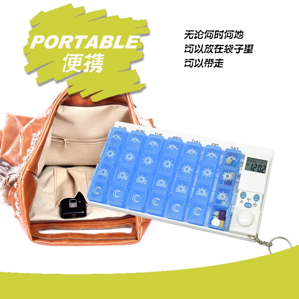 Контейнер для таблеток с электронными напоминаниями 28 ячеек