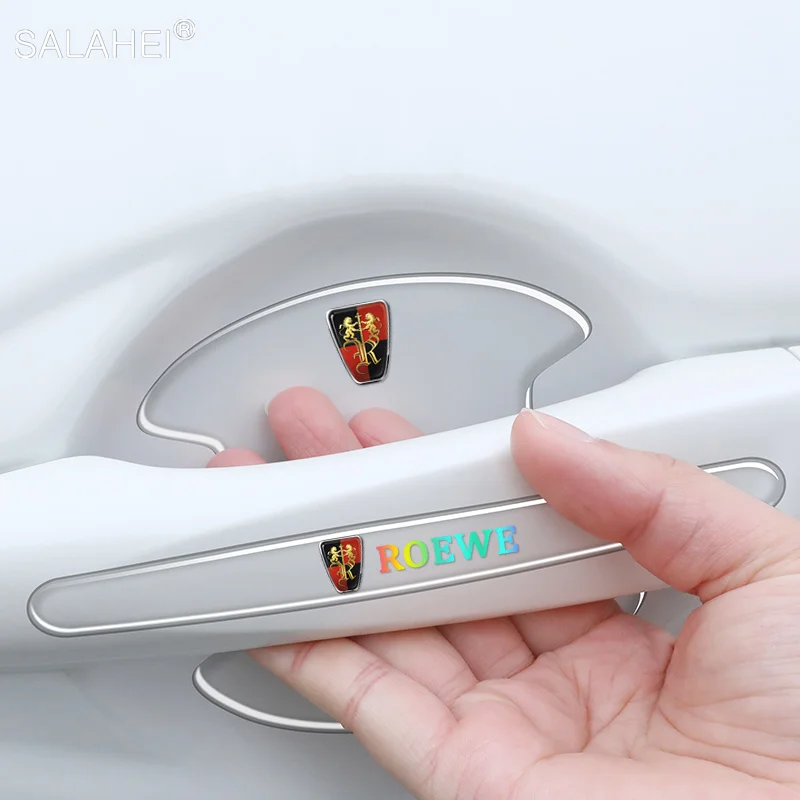 

4/8pcs Transparent Car Door Handle Bowl Sticker Anti-scratch Strips For Roewe I5 I6 360 550 750 950 Imax8 Rx5 Erx5 W5 E550 E50
