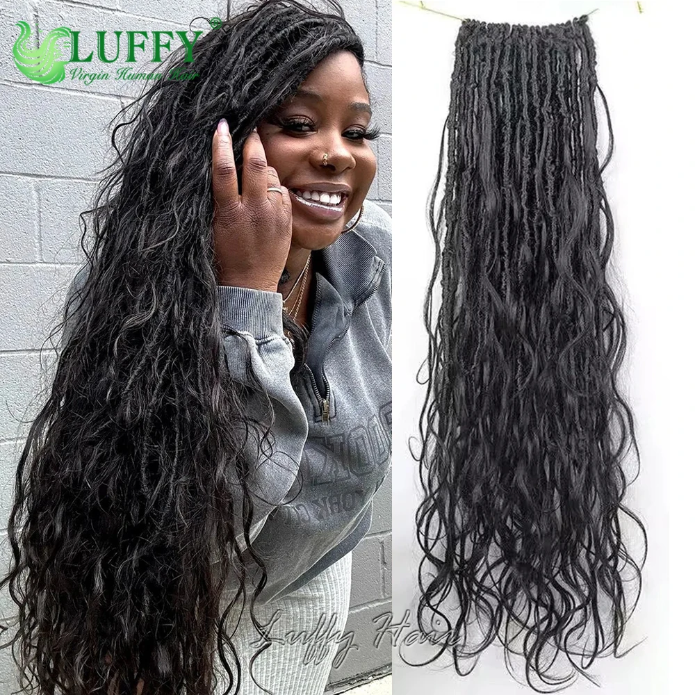 Телесные волнистые предварительно заплетенные крючком Бохо локоны с