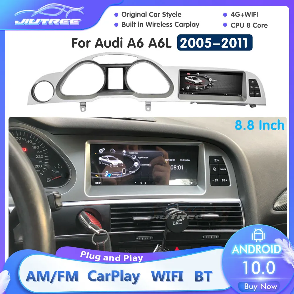 

128GB 2din Android car radio For Audi A6 A6L 2005-2011 MMI 2G 3G GPS Navigation Car Multimedia Android Auto Google Carplay