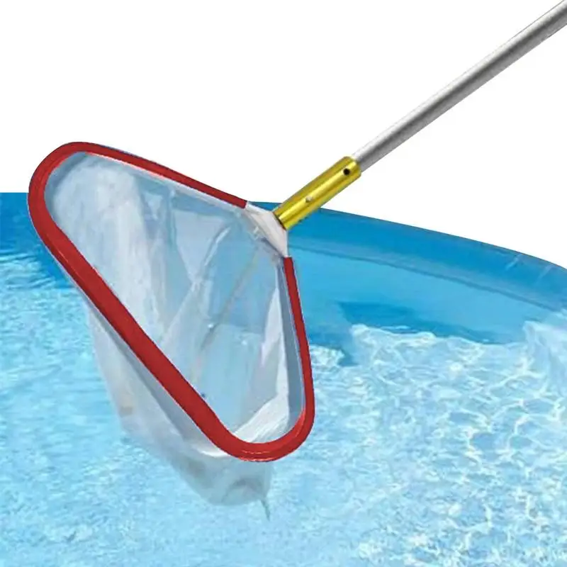 

Pool Leaf Skimmer Net Professional Cleaning Pool Rakes Swimming Pool Skimmer Leaf Catcher Bag Aluminum Handle Cleaner Tools